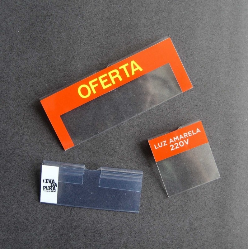Comprar Porta Etiquetas Plástico Taboão da Serra - Porta Etiquetas Auto Adesivas