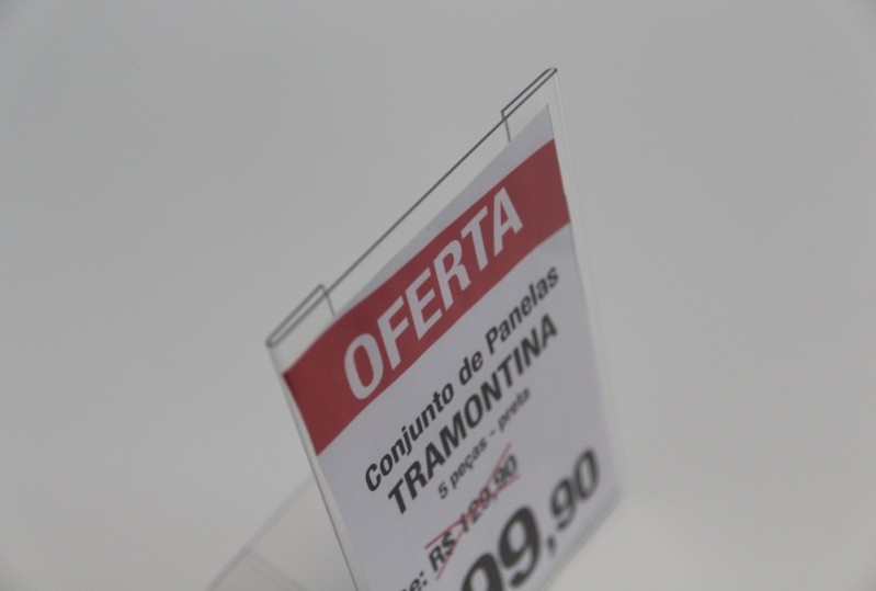 Empresa Que Faz Porta Cartaz em Pvc Cristal Transparente Curitiba - Porta Cartaz A4