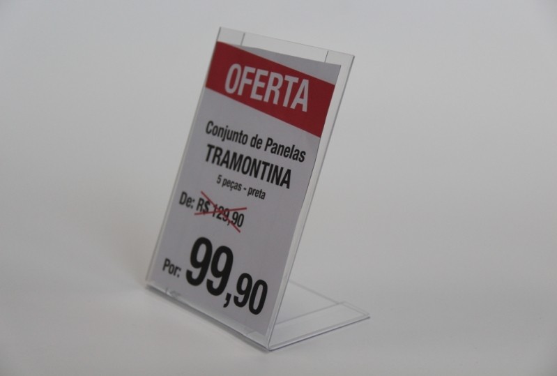 Onde Comprar Porta Cartaz em Pvc Cristal Transparente Franco da Rocha - Porta Cartaz Dupla Face