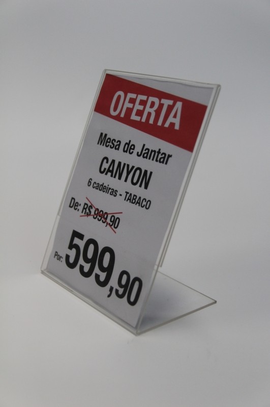 Porta Cartazes A4 Arujá - Porta Cartaz em Pvc Cristal Transparente