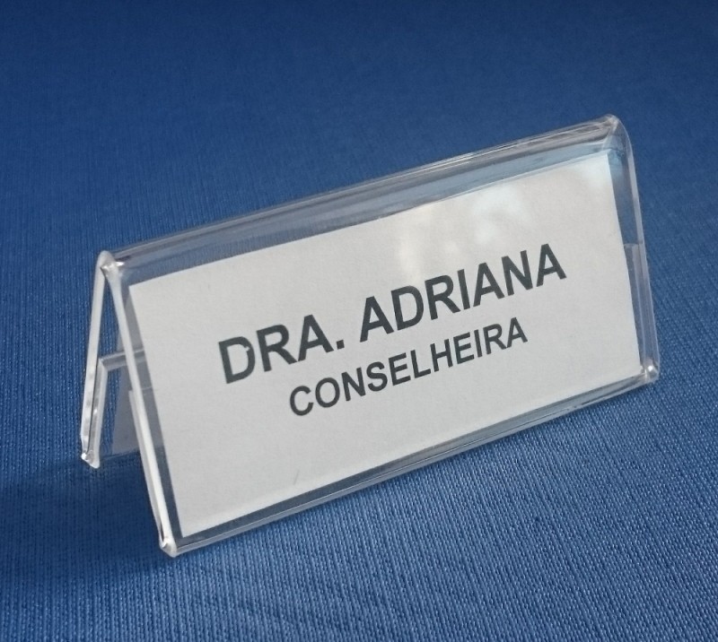 Porta Etiqueta de Acrílico Duque de Caxias - Porta Etiqueta Magnético